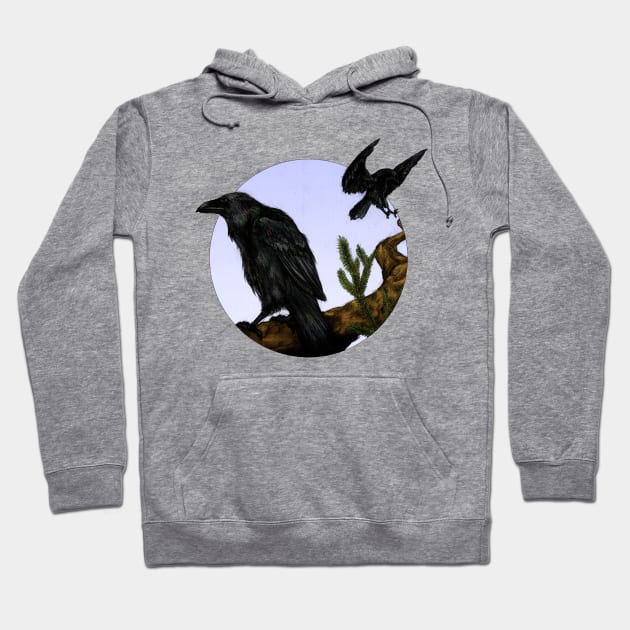 Hugin and Munin Hoodie by AniaArtNL